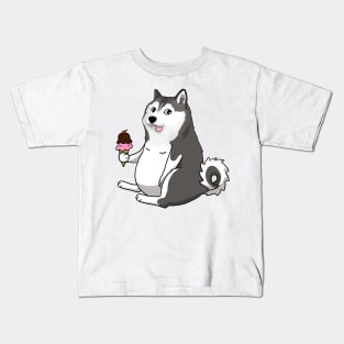 fat husky doge meme Kids T-Shirt